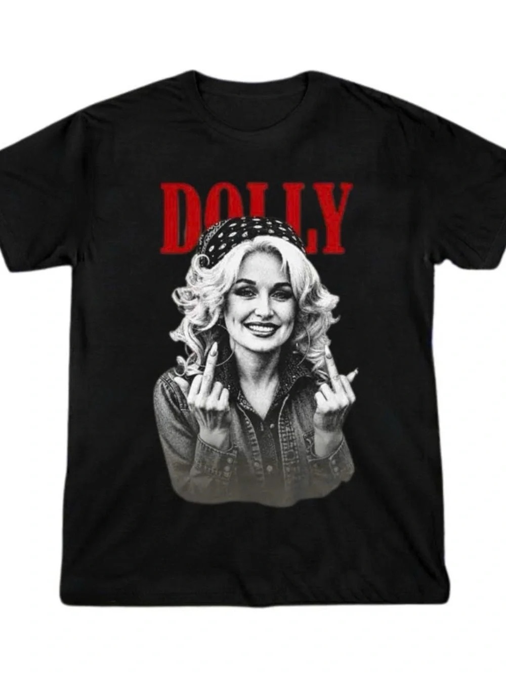 Black Gildan Women Dolly Parton Graphic
Tee